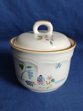 1980s International China Heartland Stoneware Lidded Sugar Bowl